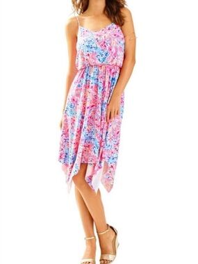 Lilly Pulitzer Dress Dominica Coco Coral Crab Sz Large